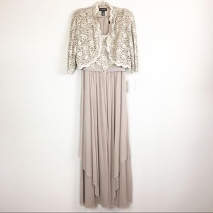 NWT Champagne Formal Dress with Jacket
